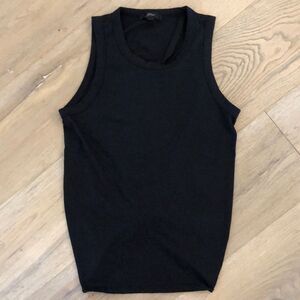 J. Crew Women’s Black Tank Top with Tie Detail in Back (XS)